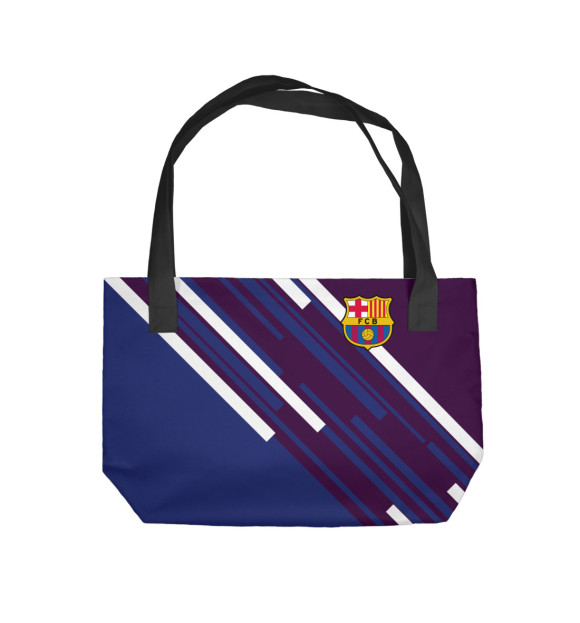 Пляжная сумка с изображением FC Barcelona lines цвета 