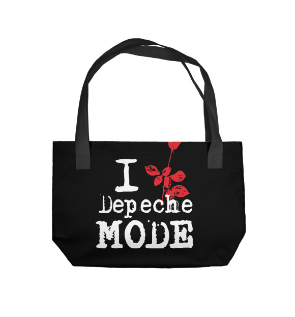 Пляжная сумка с изображением Depeche Mode цвета 