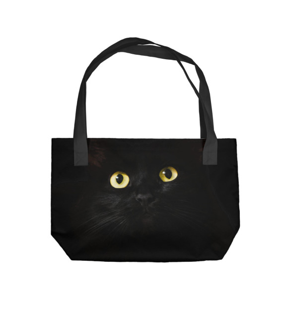 Пляжная сумка с изображением Black Cat цвета 
