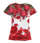 Женская футболка Лепестки красных роз