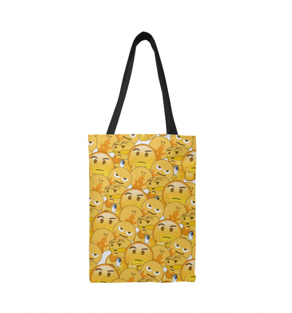 Сумка-шоппер с изображением Thinking Emoji Face цвета 