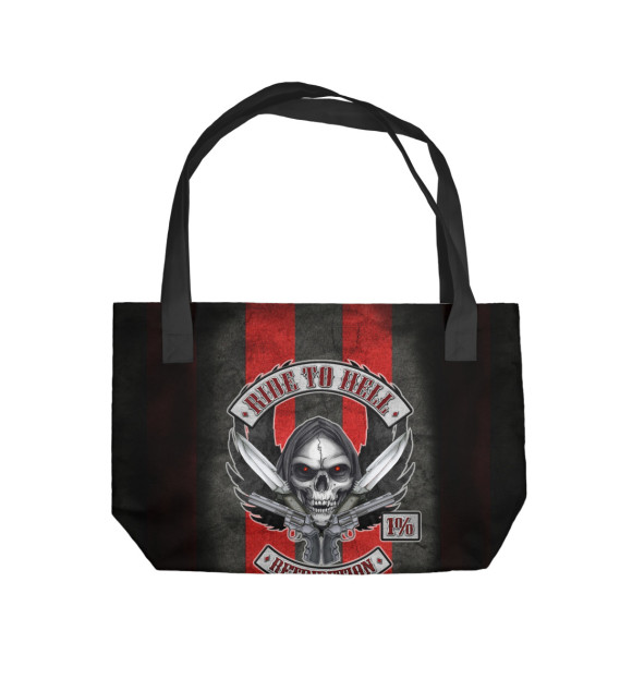 Пляжная сумка с изображением Ride to Hell цвета 