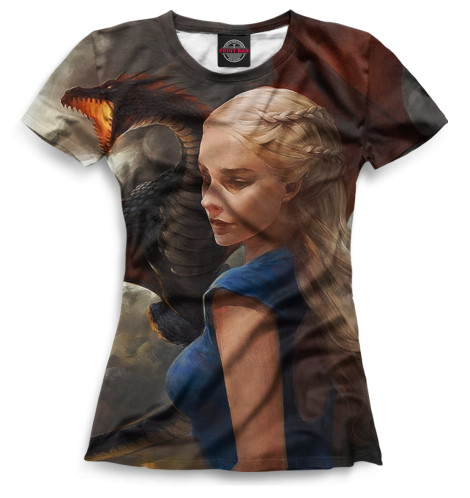 

Футболки Print Bar, Белый, Дейнерис Таргариен