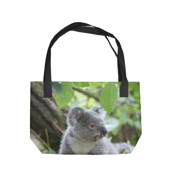 Пляжная сумка с притом Коала цвета  Пляжная сумка с изображением Коала цвета