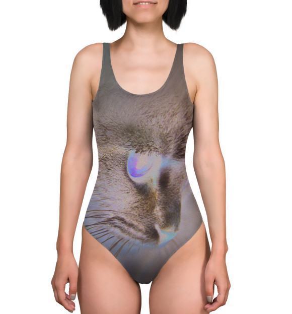 Купальник-боди с изображением кошачий взгляд цвета 