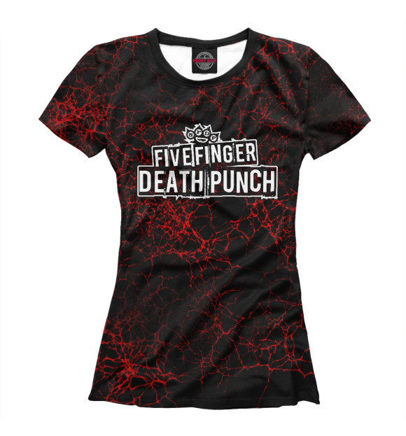 Женская футболка с изображением Five Finger Death Punch цвета Белый