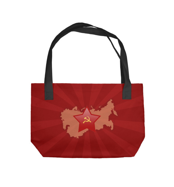 Пляжная сумка с изображением СССР цвета 