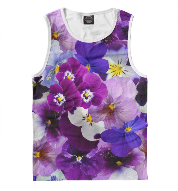 Майка для мальчика с изображением Цветочки цвета Белый