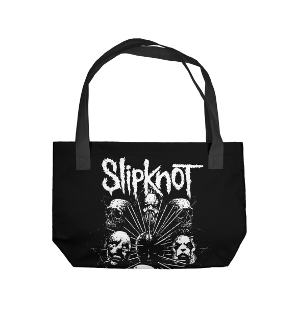 Пляжная сумка с изображением Slipknot цвета 