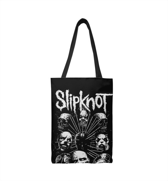 Сумка-шоппер с изображением Slipknot цвета 