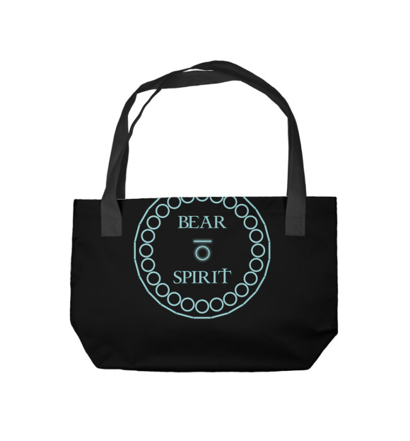 Пляжная сумка с изображением Чертог Медведя (дух медведя) цвета 