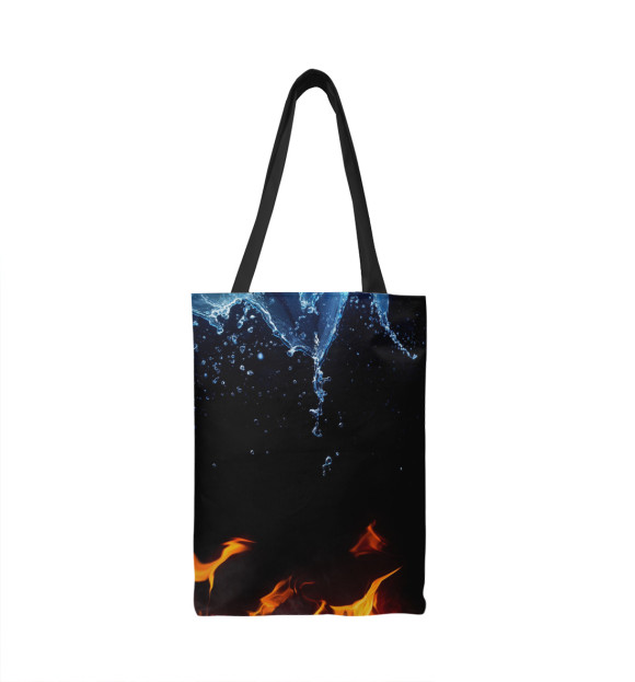 Сумка-шоппер с изображением Вода и Пламя цвета 