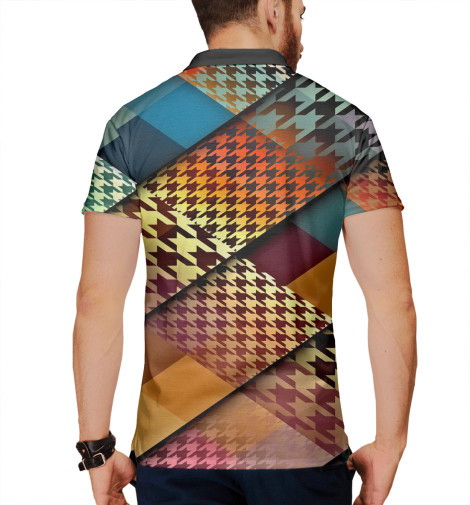 

Поло Print Bar, Белый, Лоскутное шитье