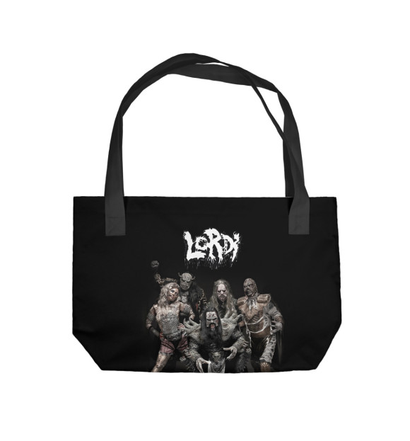 Пляжная сумка с изображением Lordi цвета 