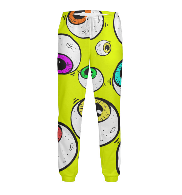 Мужские спортивные штаны с притом Глаза цвета Белый Мужские спортивные штаны с изображением Глаза цвета Белый