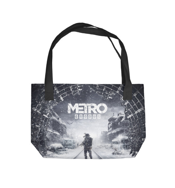 Пляжная сумка с изображением Metro Exodus цвета 