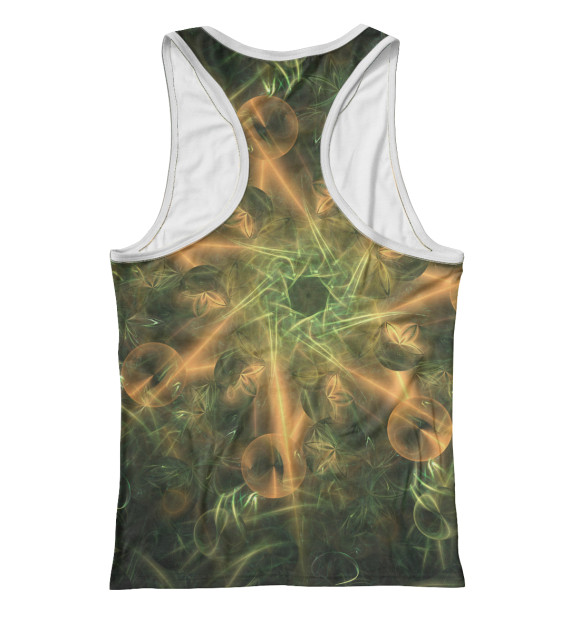 Женская майка-борцовка с изображением Оптический орнамент цвета Белый