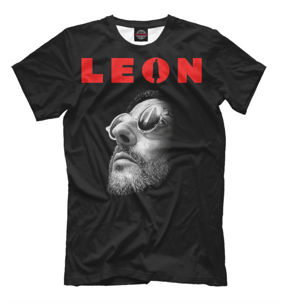 Мужская футболка с изображением Леон цвета Черный