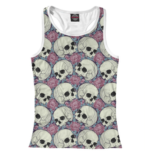 

Майки борцовки Print Bar, Белый, Skull Garden