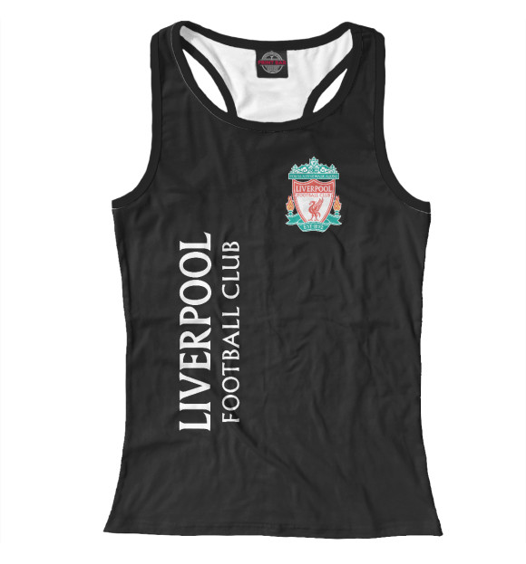 Женская майка-борцовка с изображением Liverpool цвета Белый