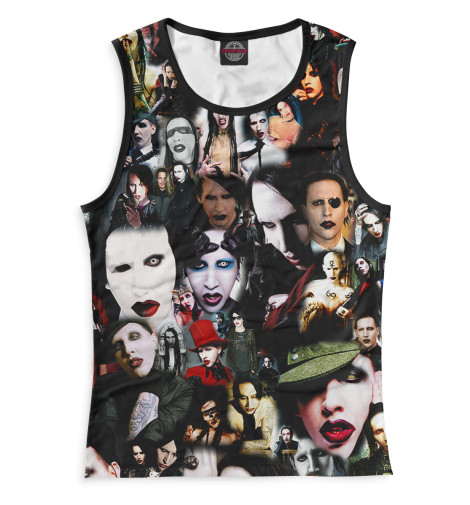 

Майки Print Bar, Белый, Mаrilyn Manson