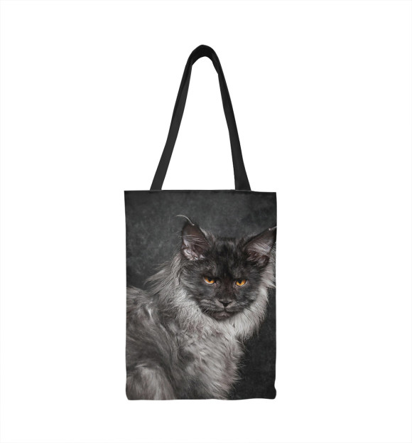 Сумка-шоппер с изображением Серый кот цвета 