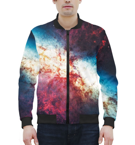 

Бомбер Print Bar, Белый, Kосмос