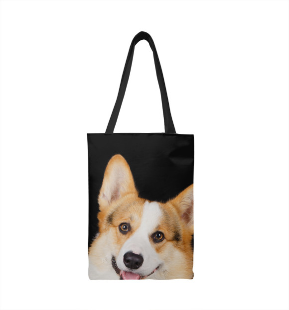Сумка-шоппер с изображением Пемброк-вельш-корги цвета 