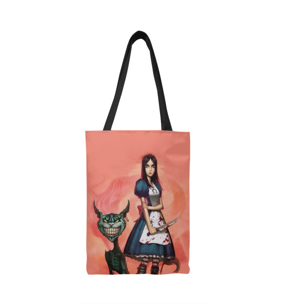 Сумка-шоппер с изображением Алиса и котяра цвета 