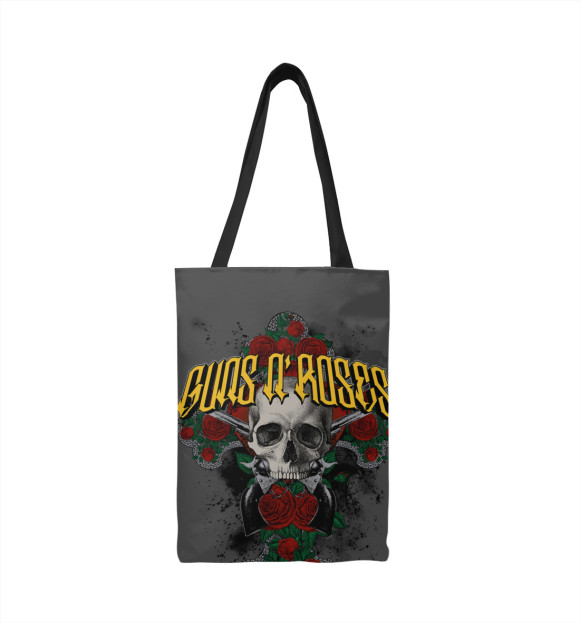 Сумка-шоппер с изображением Guns N'Roses цвета 