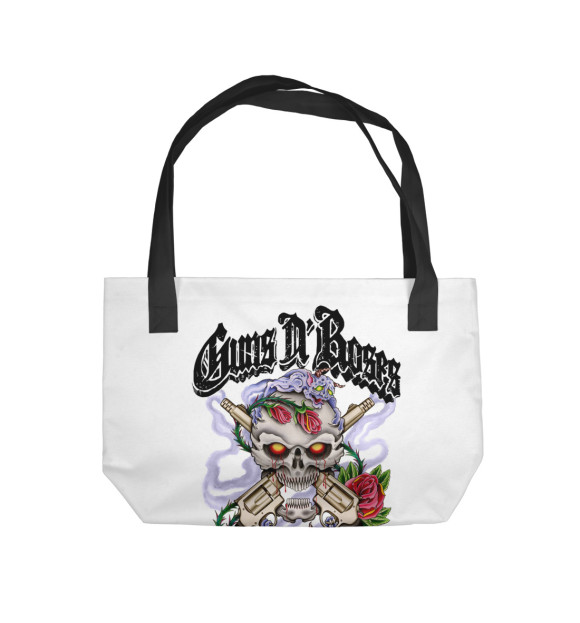 Пляжная сумка с изображением Guns N'Roses цвета 