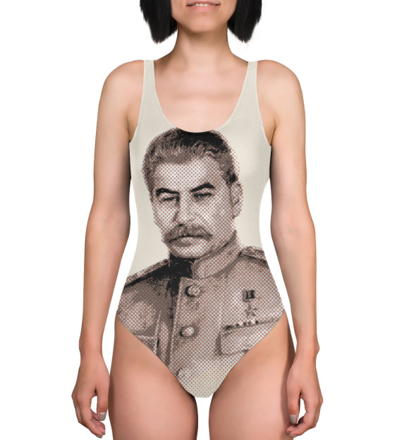 Купальник-боди с изображением Сталин цвета 