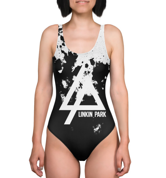 Купальник-боди с притом Linkin Park краски цвета  Купальник-боди с изображением Linkin Park краски цвета