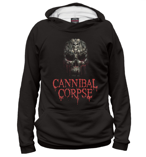 Женское худи с изображением Cannibal Corpse цвета Белый