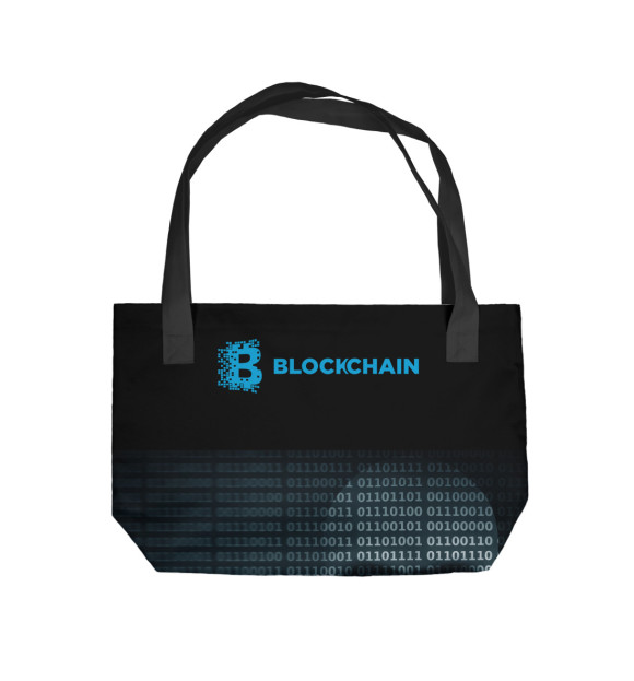 Пляжная сумка с изображением Block chain цвета 
