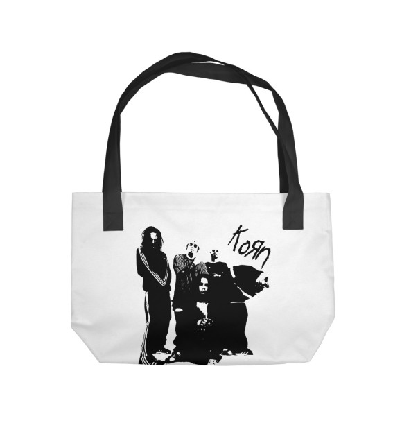 Пляжная сумка с изображением Korn цвета 