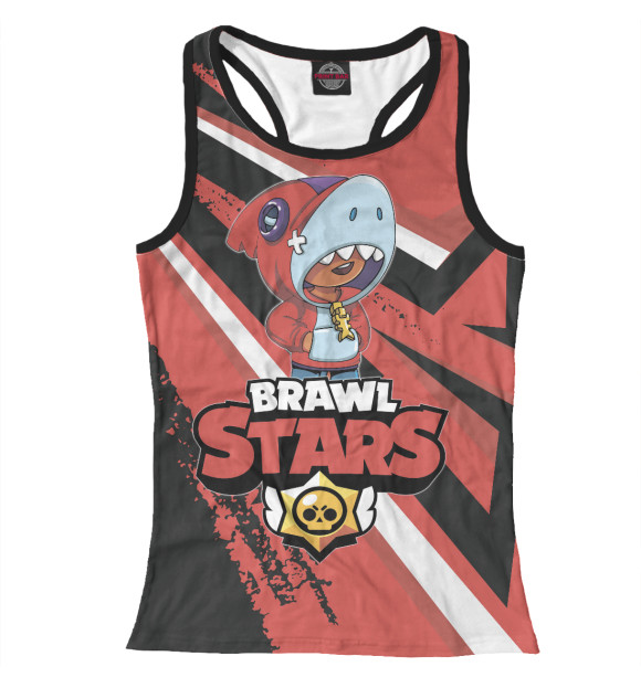 Женская майка-борцовка с изображением Brawl Stars цвета Белый