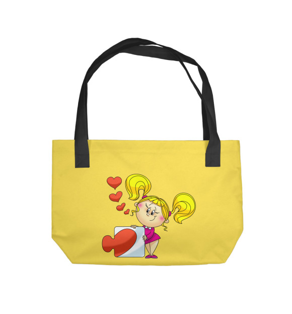 Пляжная сумка с изображением Пазл цвета 