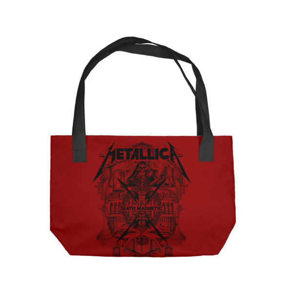 Пляжная сумка с изображением Metallica thrash band цвета 