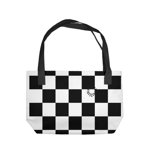 Пляжная сумка с изображением Шахматная доска цвета 