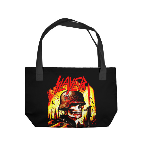 Пляжная сумка с изображением Slayer цвета 