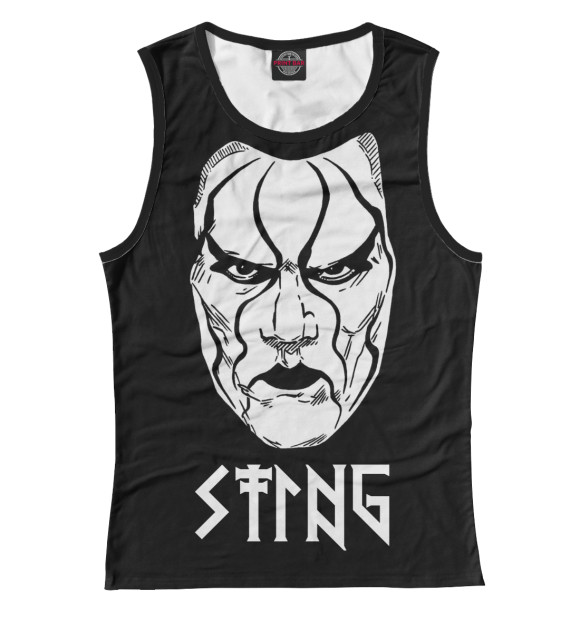 Женская майка с изображением STING цвета Белый