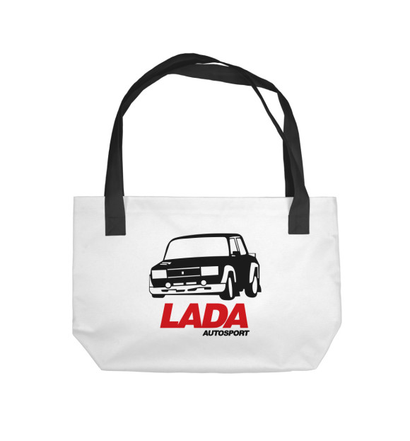 Пляжная сумка с изображением Lada Autosport цвета 