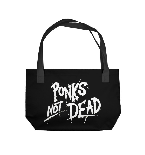Пляжная сумка с изображением The Exploited Punk’s Not Dead цвета 