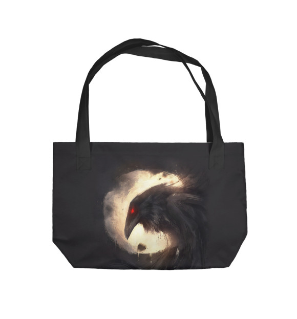 Пляжная сумка с изображением Ворон цвета 