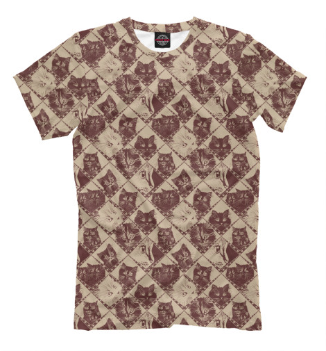 

Футболки Print Bar, Молочно-белый, С кошками