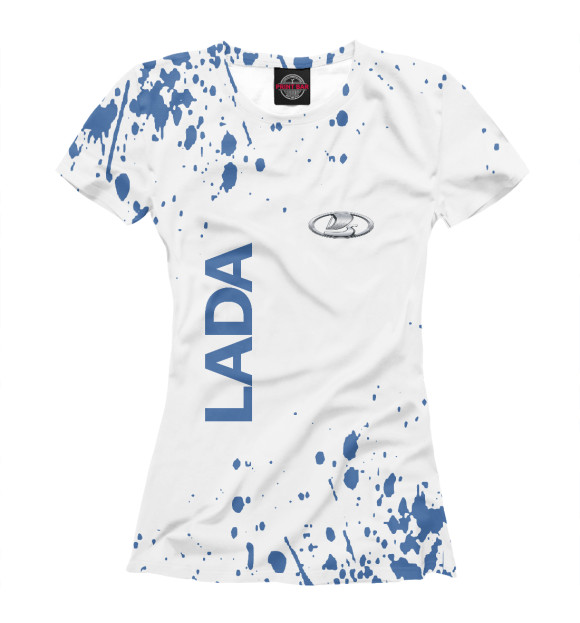 Футболка для девочек с изображением LADA цвета Белый