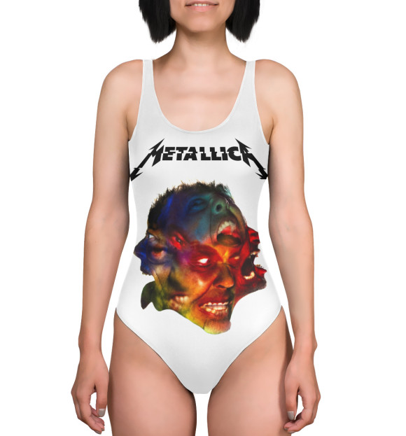 Купальник-боди с изображением Metallica Hardwired цвета 