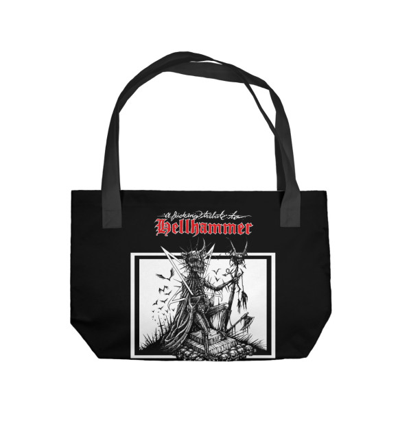 Пляжная сумка с изображением Hellhammer цвета 