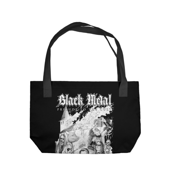 Пляжная сумка с изображением Black Metal цвета 